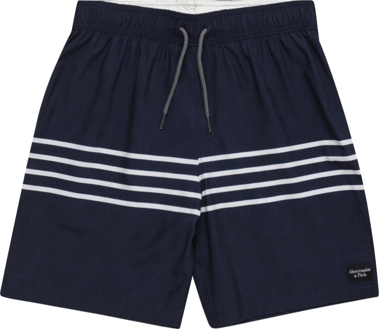 Plavecké šortky Abercrombie & Fitch noční modrá / bílá