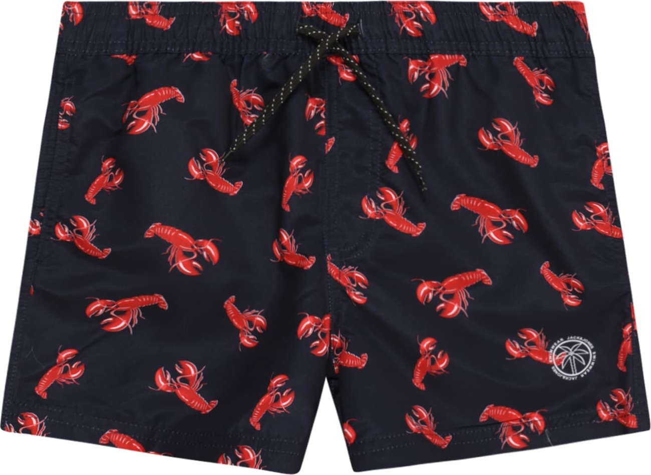 Plavecké šortky 'FIJI' Jack & Jones Junior námořnická modř / červená