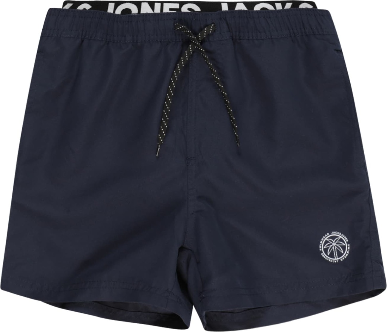 Plavecké šortky 'Fiji' Jack & Jones Junior námořnická modř / černá / bílá