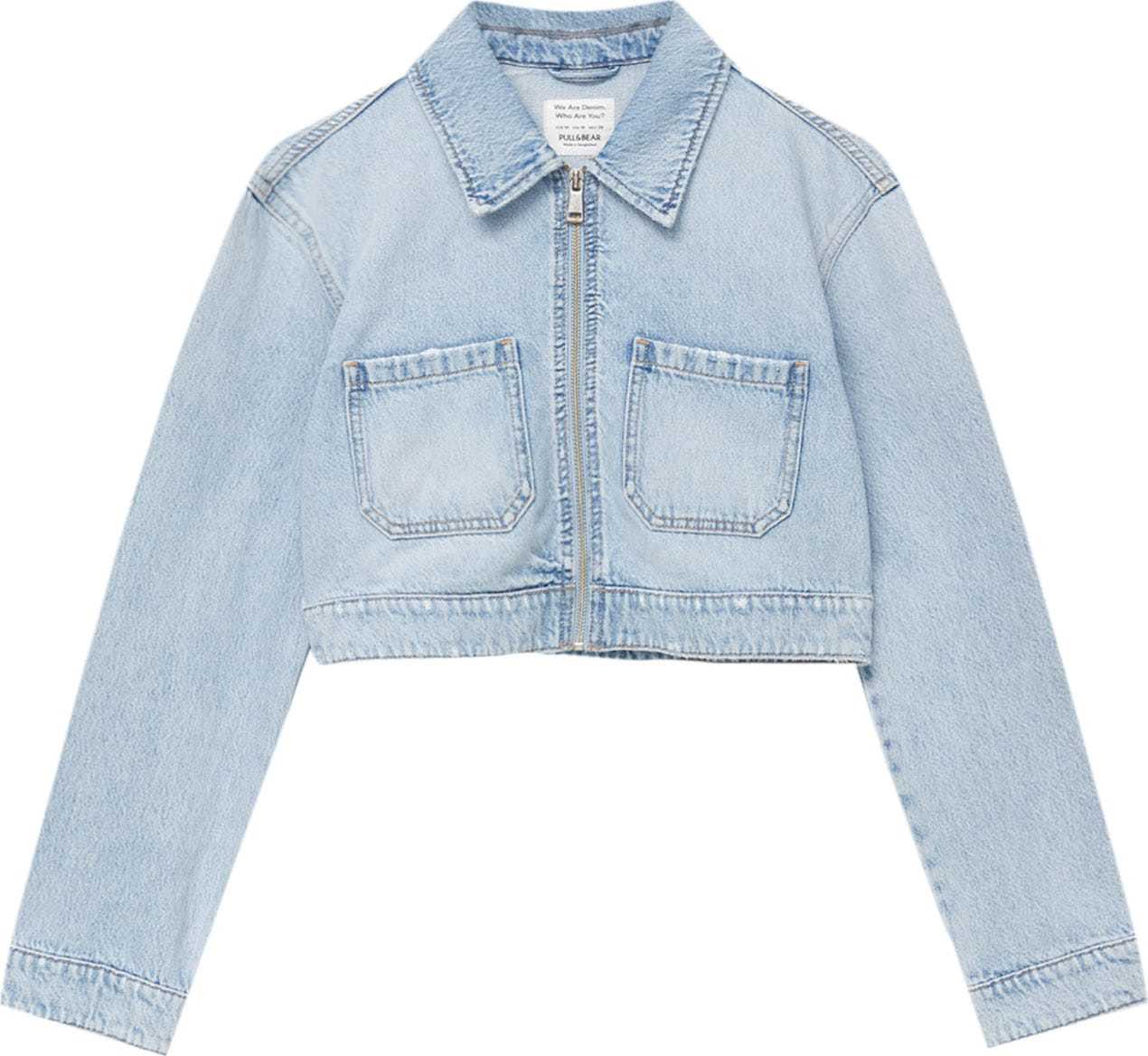 Přechodná bunda Pull&Bear světlemodrá