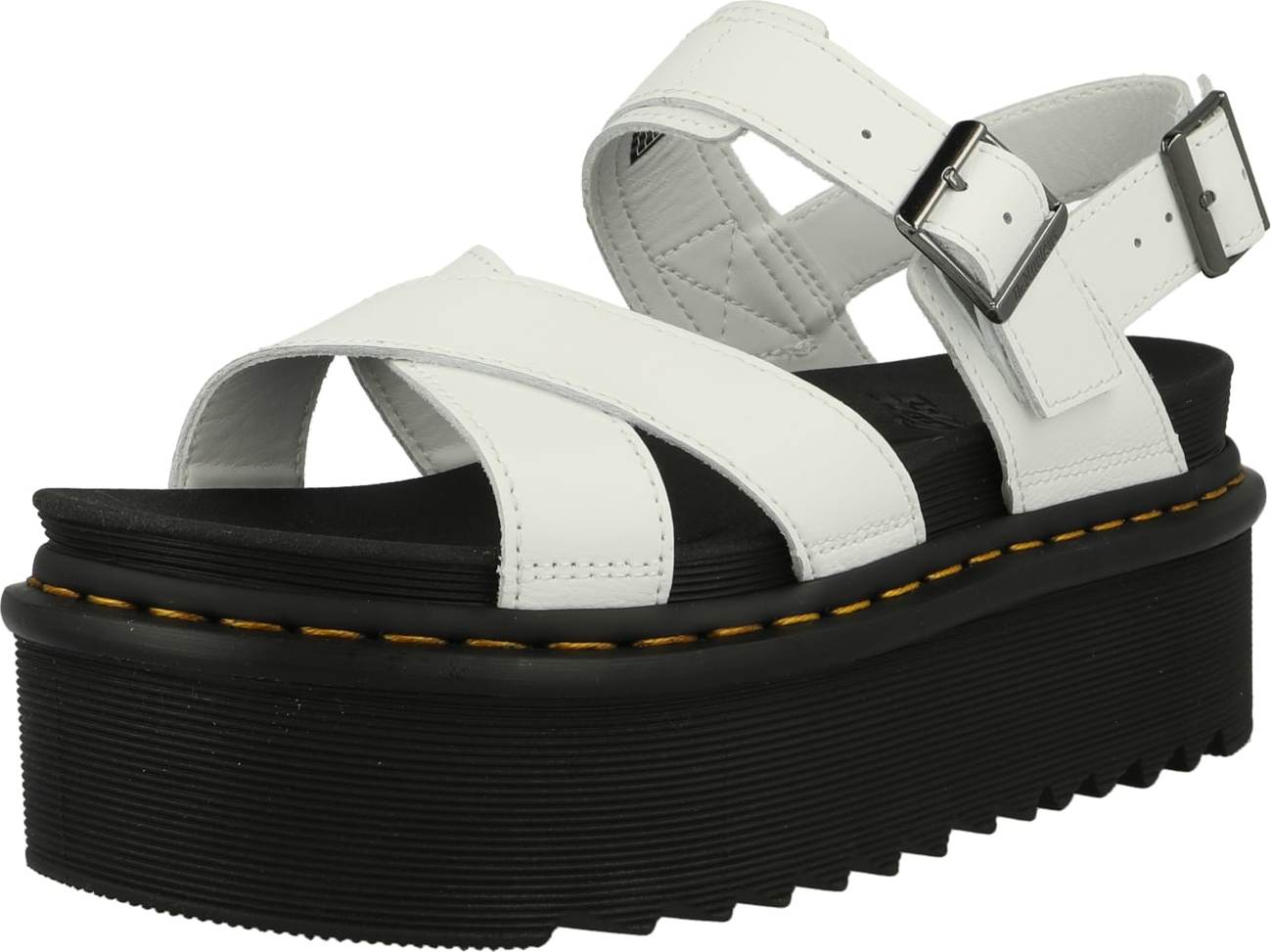 Sandály 'Voss II Quad' Dr. Martens černá / bílá