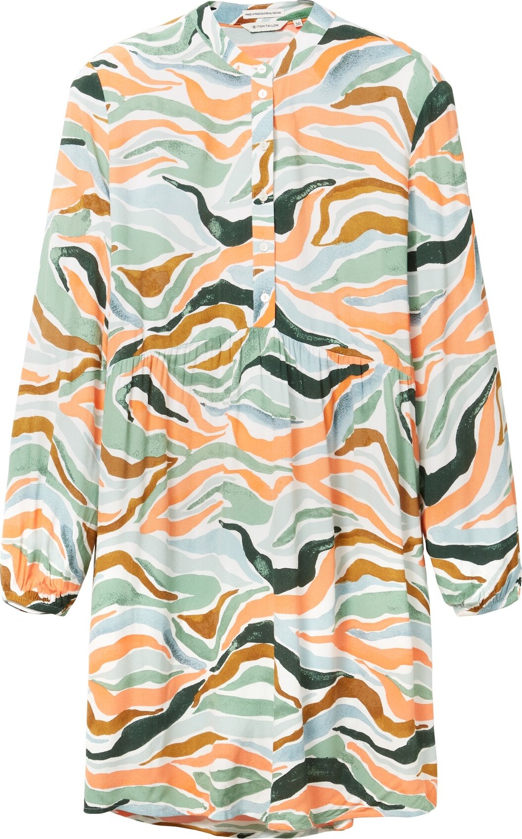 Šaty Tom Tailor mátová / jedle / oranžová / bílá