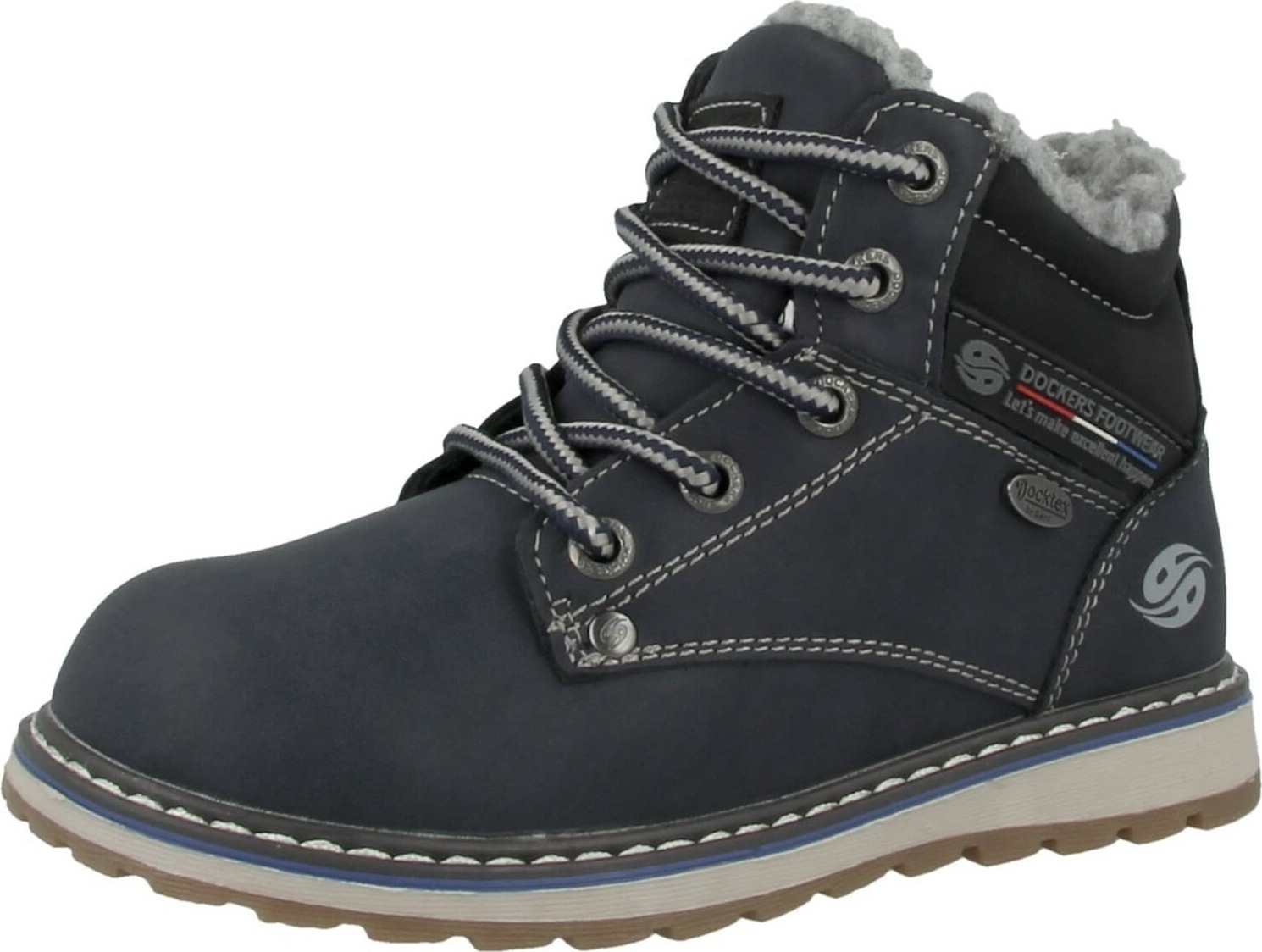 Sněhule Dockers by Gerli chladná modrá / šedá / červená / bílá