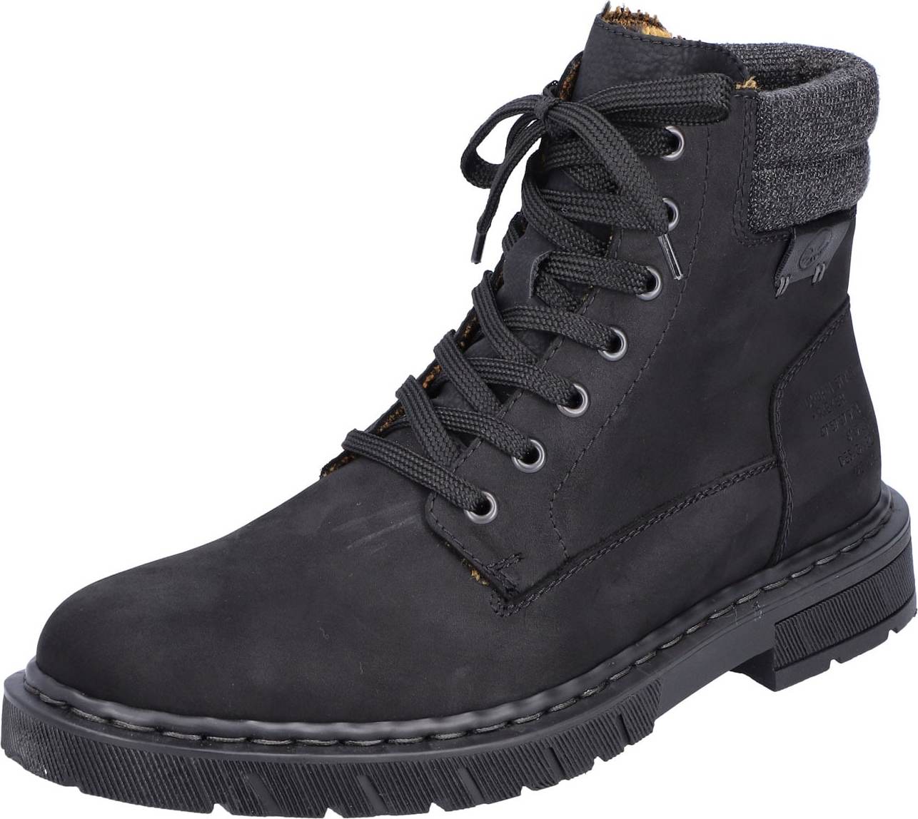 Šněrovací boty Rieker černá