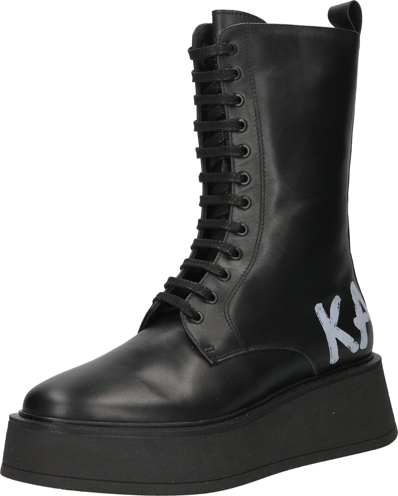 Šněrovací boty 'ZEPHYR' Karl Lagerfeld černá / bílá