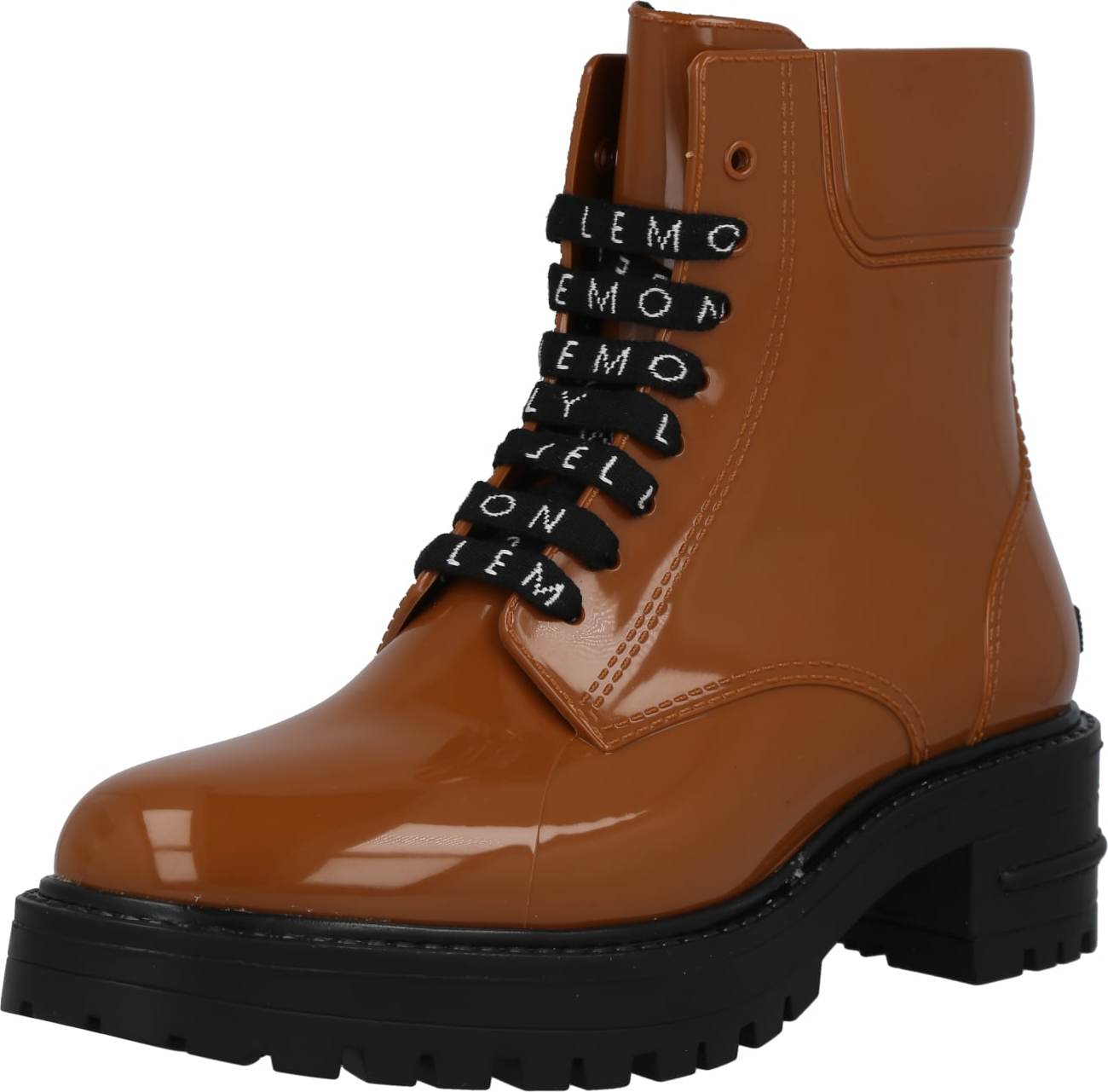 Šněrovací kozačky 'CAILYN' Lemon Jelly hnědá / černá