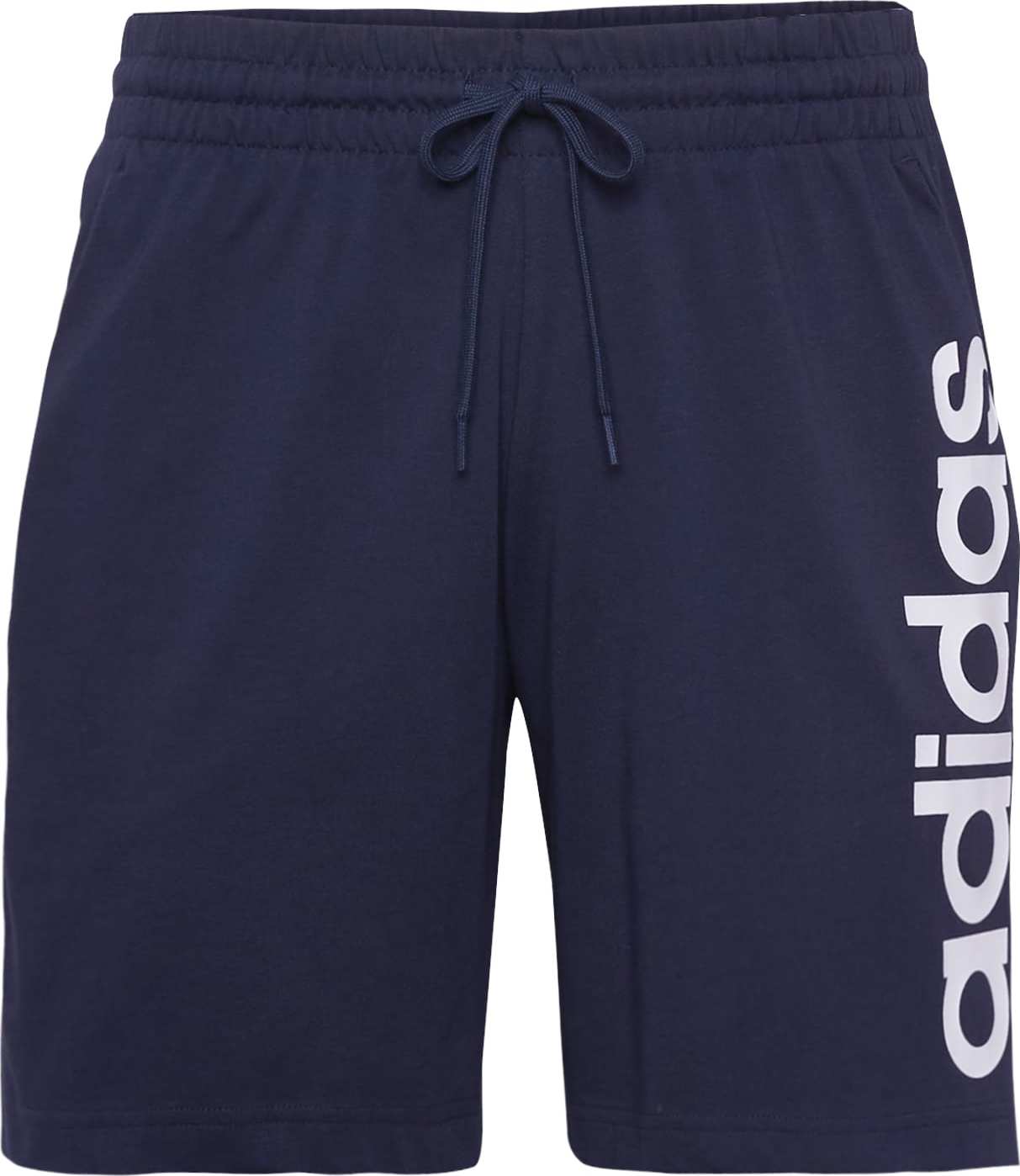 Sportovní kalhoty 'Aeroready Essentials Linear Logo' ADIDAS SPORTSWEAR námořnická modř / bílá