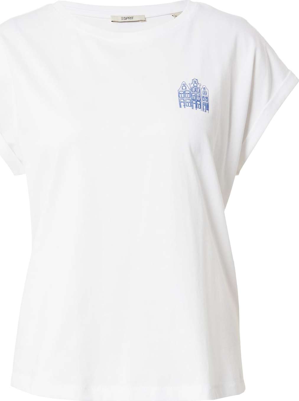 Tričko Esprit modrá / bílá