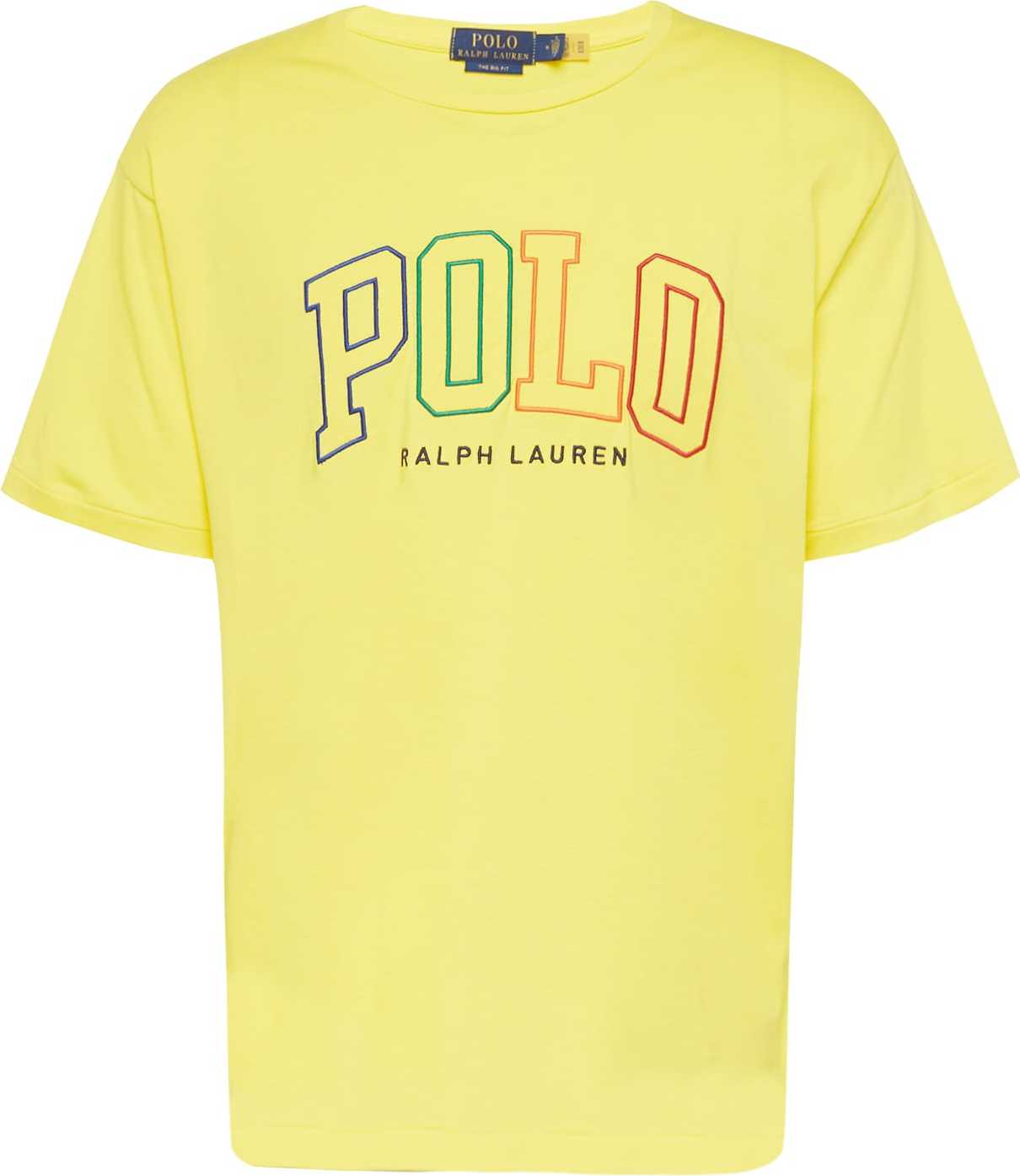Tričko Polo Ralph Lauren modrá / žlutá / zelená / oranžová