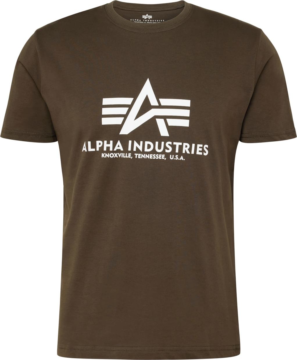 Tričko alpha industries olivová / bílá