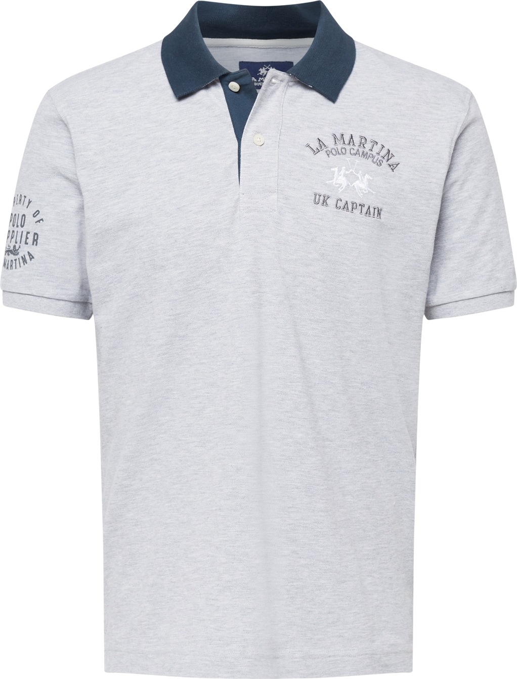 Tričko LA MARTINA námořnická modř / světle šedá / bílá