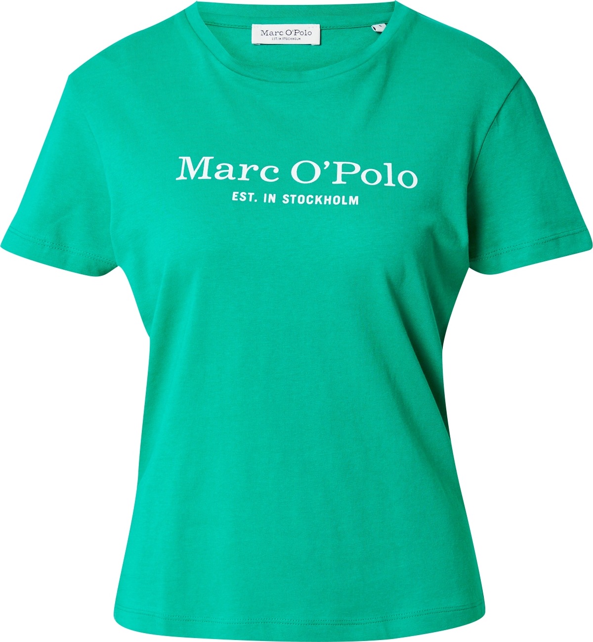 Tričko Marc O'Polo nefritová / bílá