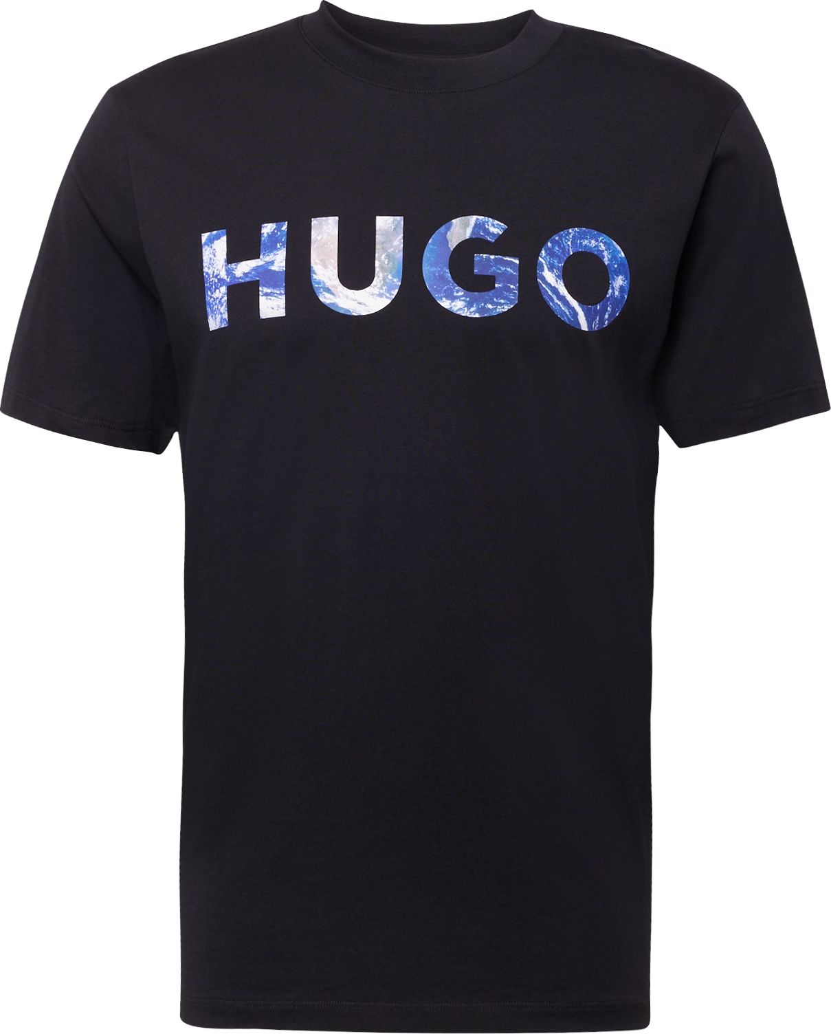 Tričko 'Dhled' HUGO modrá / černá / bílá