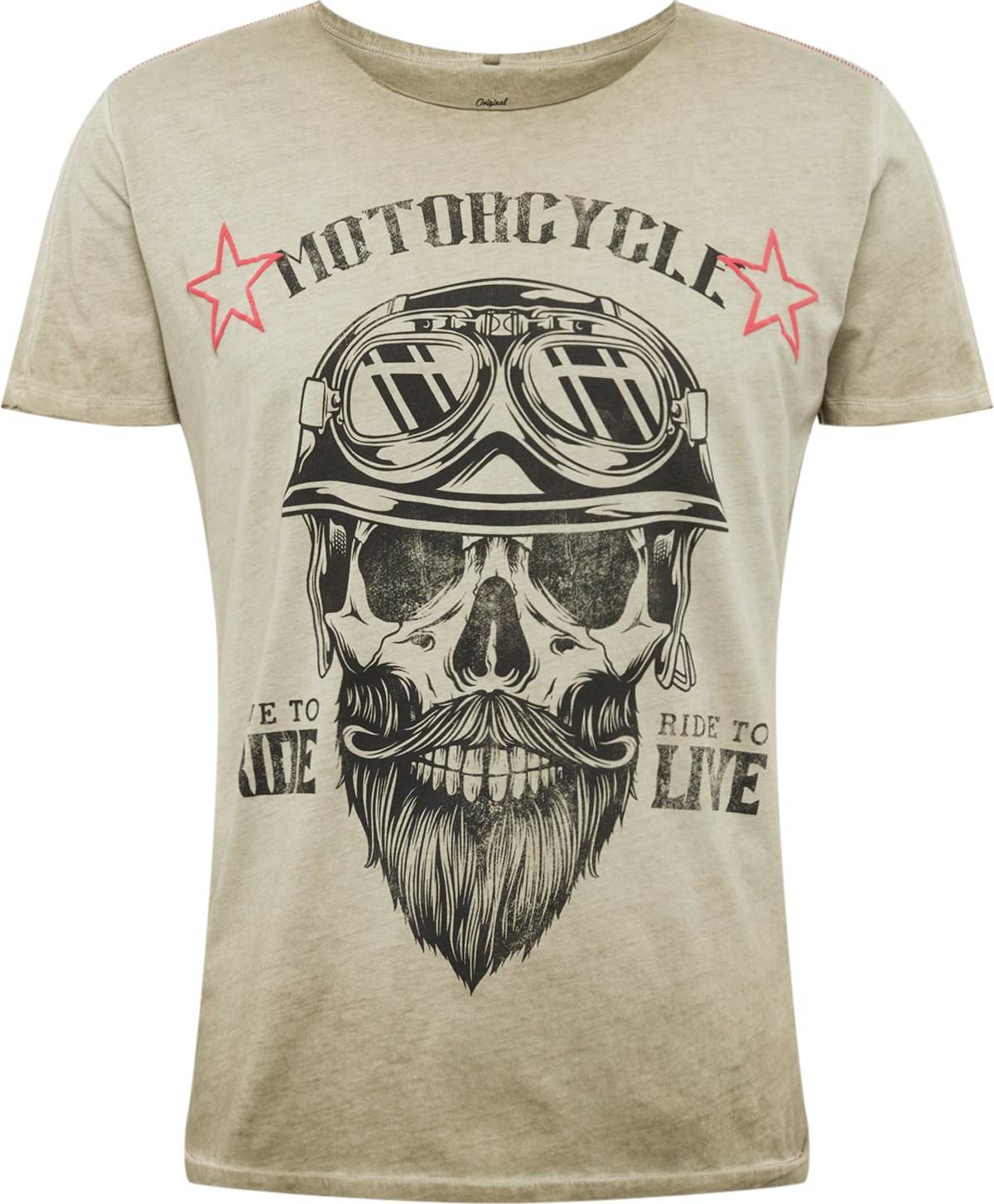 Tričko 'MT BEARDED BIKDER' Key Largo khaki