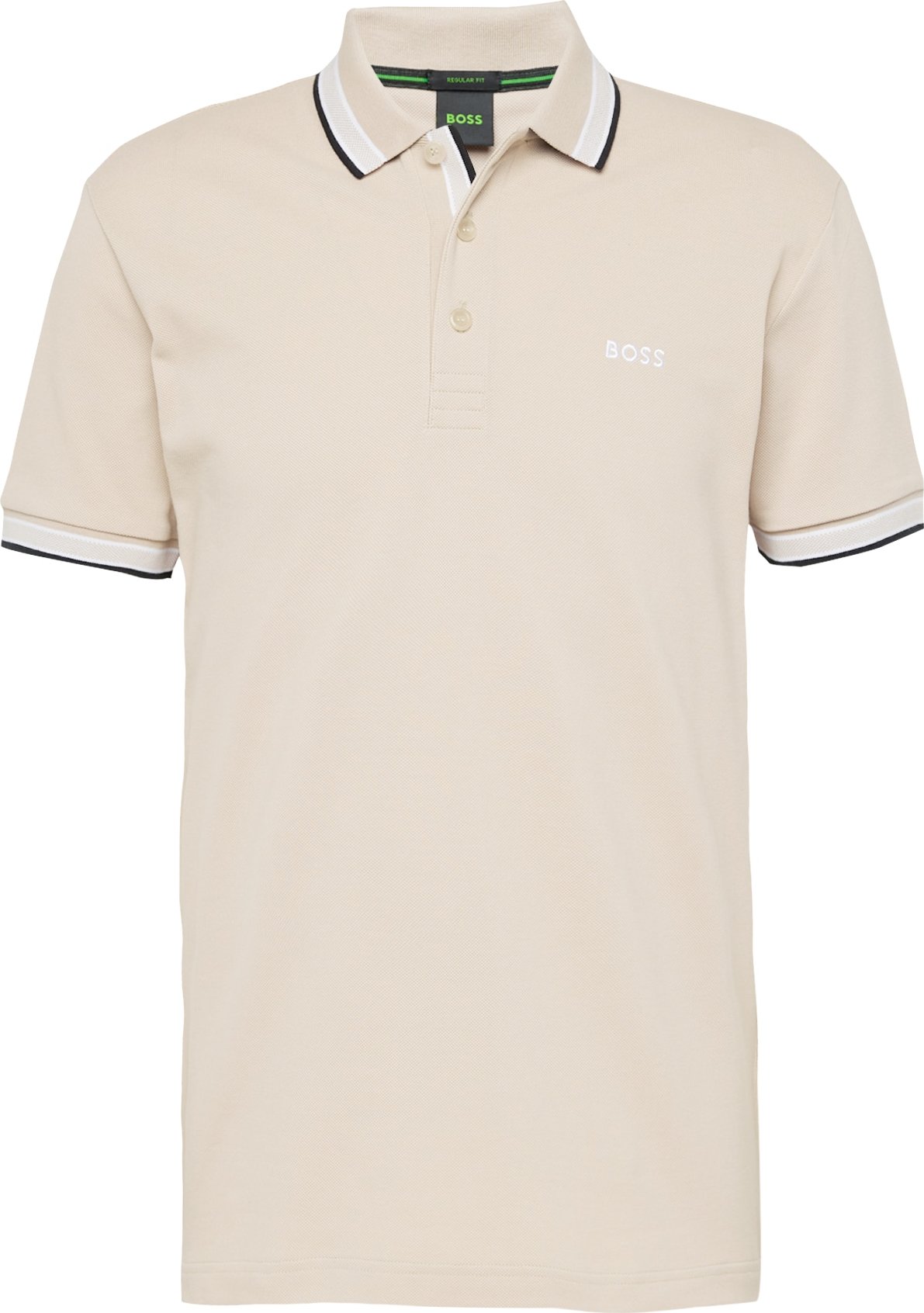 Tričko 'Paddy' BOSS Green béžová / námořnická modř / offwhite