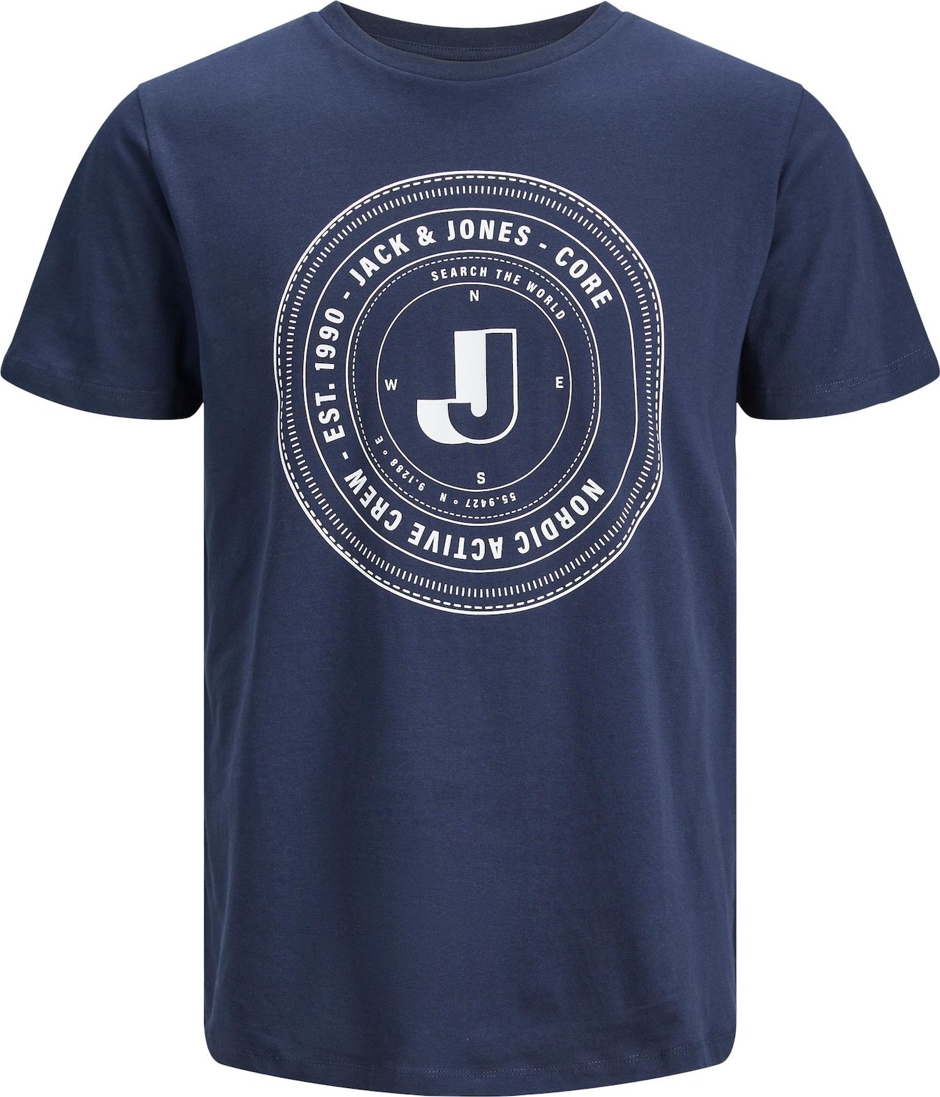 Tričko 'VIBES' jack & jones námořnická modř / bílá