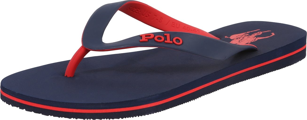 Žabky 'Bolt' Polo Ralph Lauren námořnická modř / červená