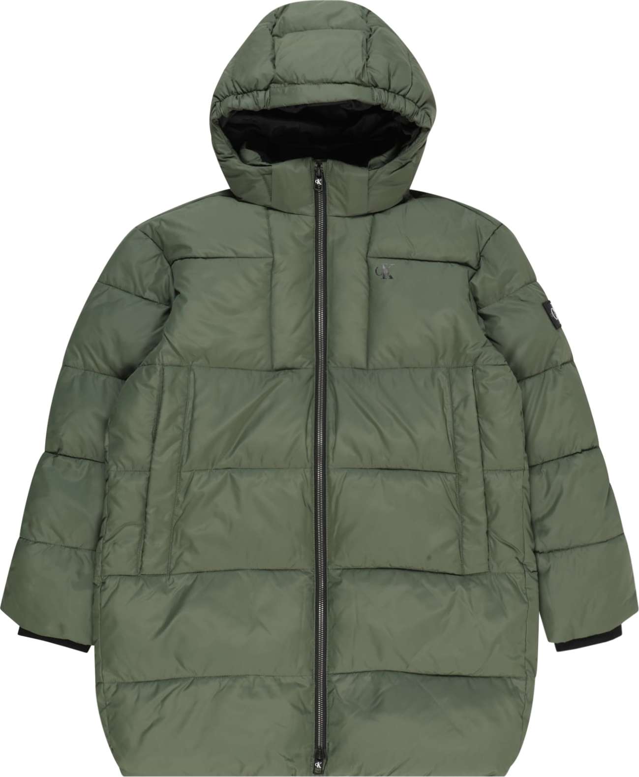 Zimní bunda Calvin Klein Jeans tmavě zelená