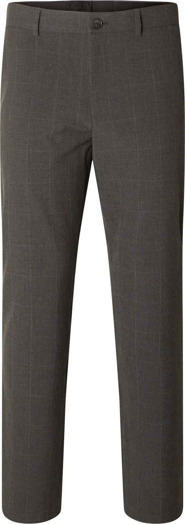 Chino kalhoty 'Robert' Selected Homme tmavě šedá / bílá