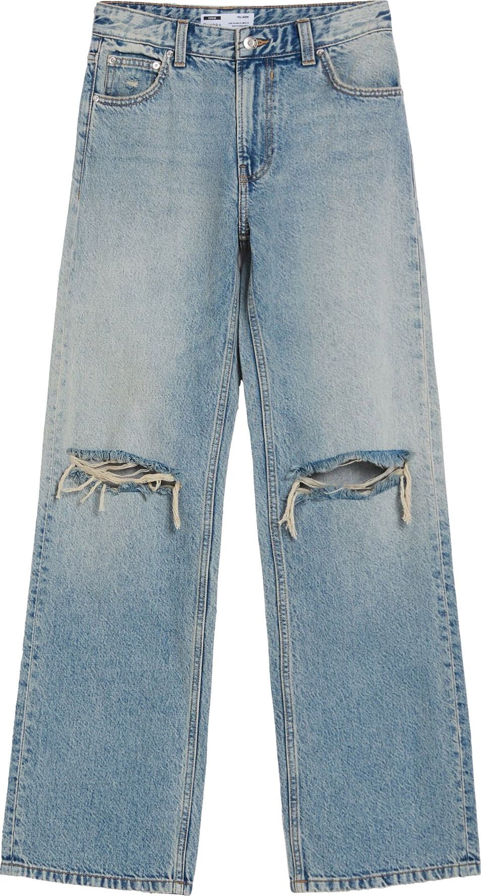 Džíny Bershka modrá