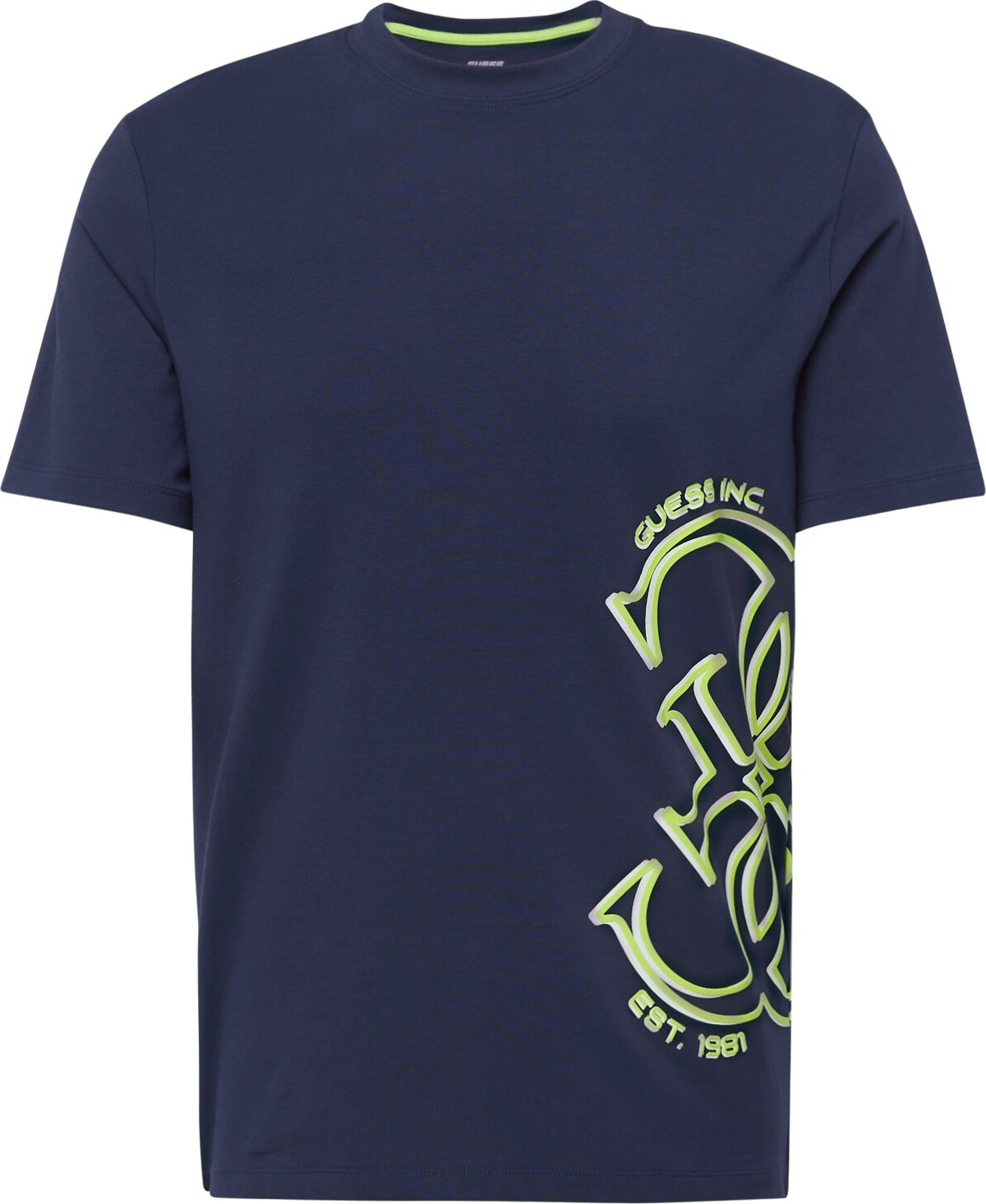 Funkční tričko 'LEROI' Guess marine modrá / limetková / bílá