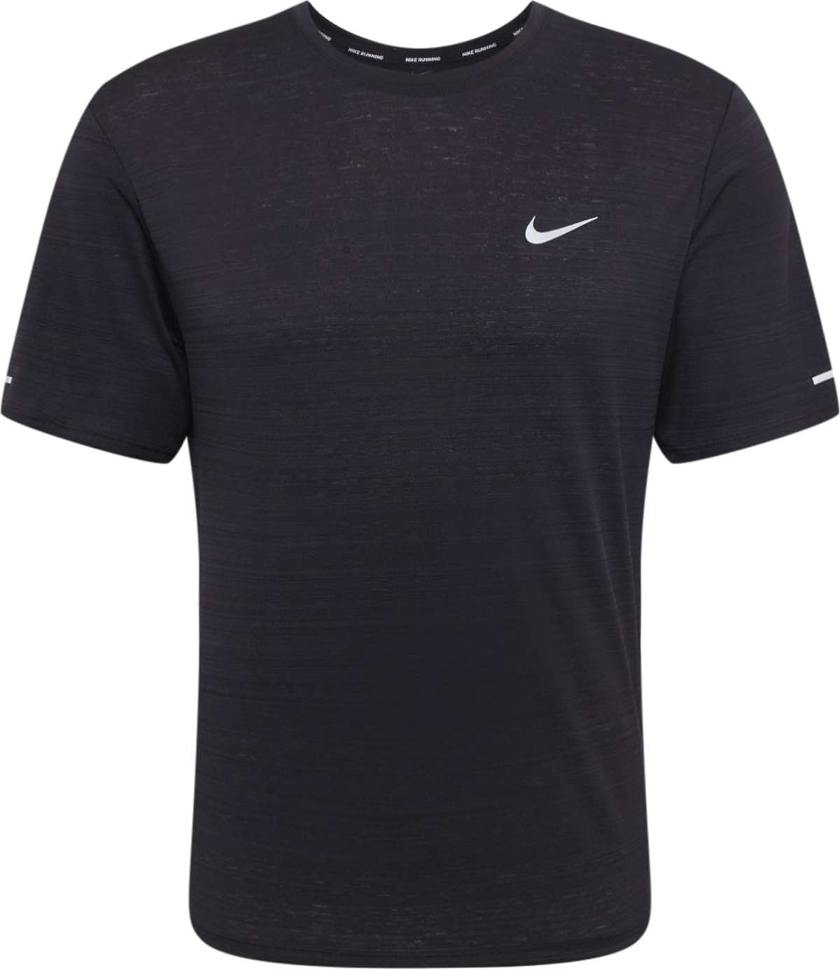 Funkční tričko 'Miler' Nike černá / bílá