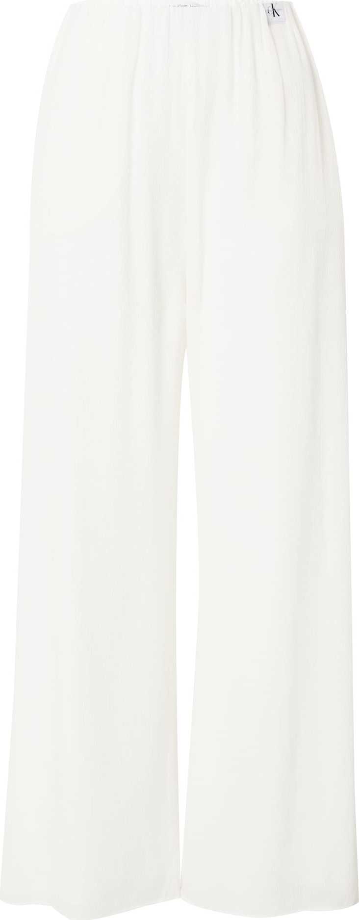 Kalhoty Calvin Klein Jeans bílá