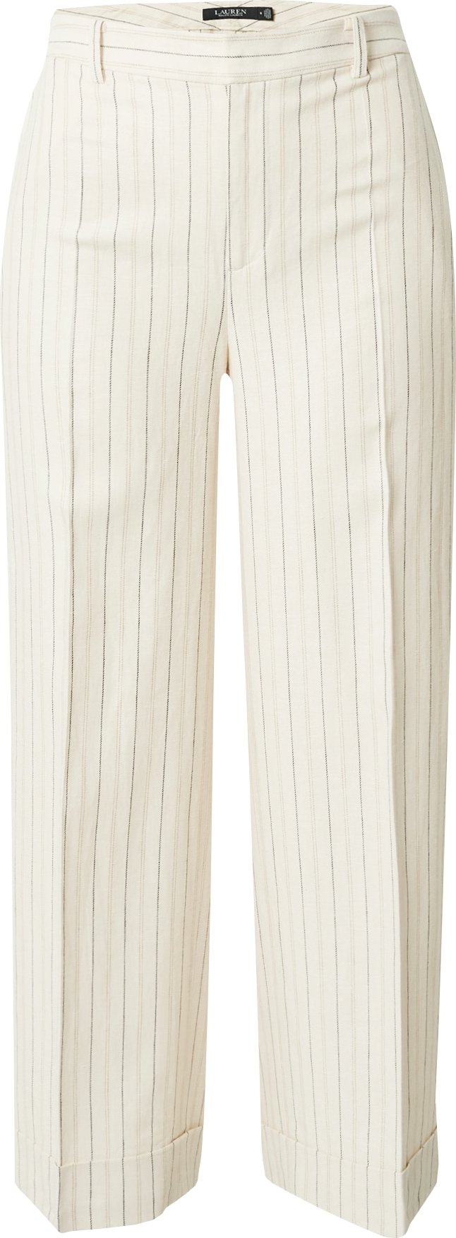 Kalhoty s puky 'LARABETH' Lauren Ralph Lauren krémová / světle hnědá / antracitová