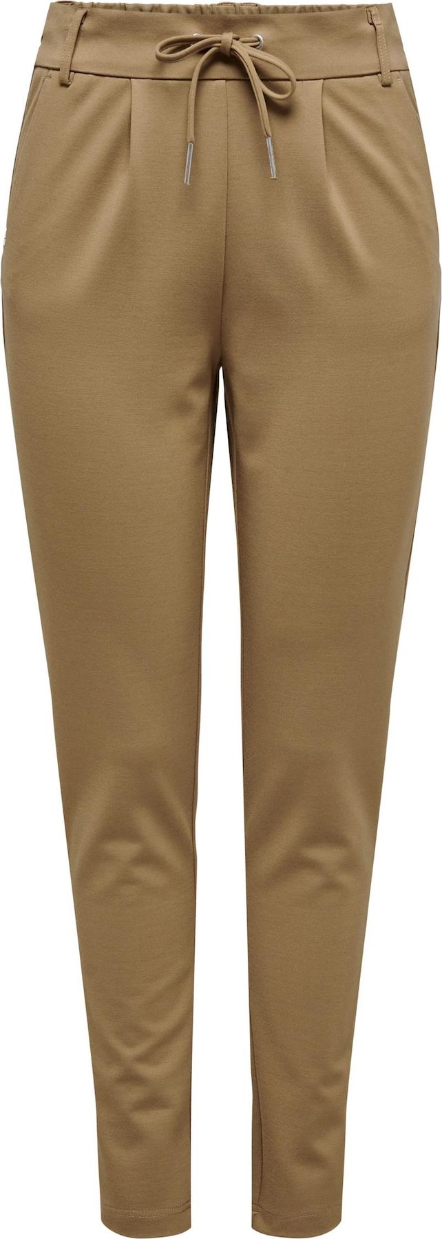 Kalhoty se sklady v pase Only světle hnědá