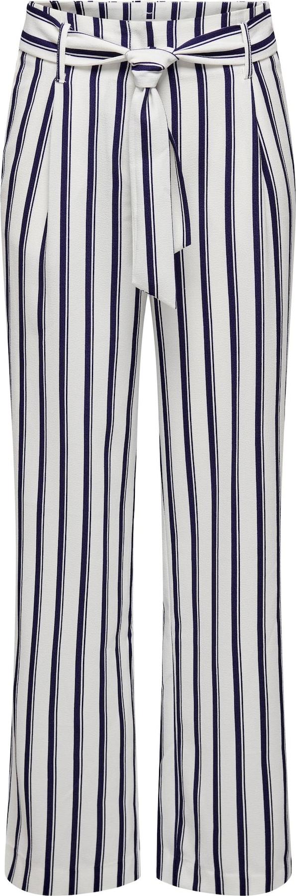 Kalhoty se sklady v pase 'Lowa' Only námořnická modř / bílá