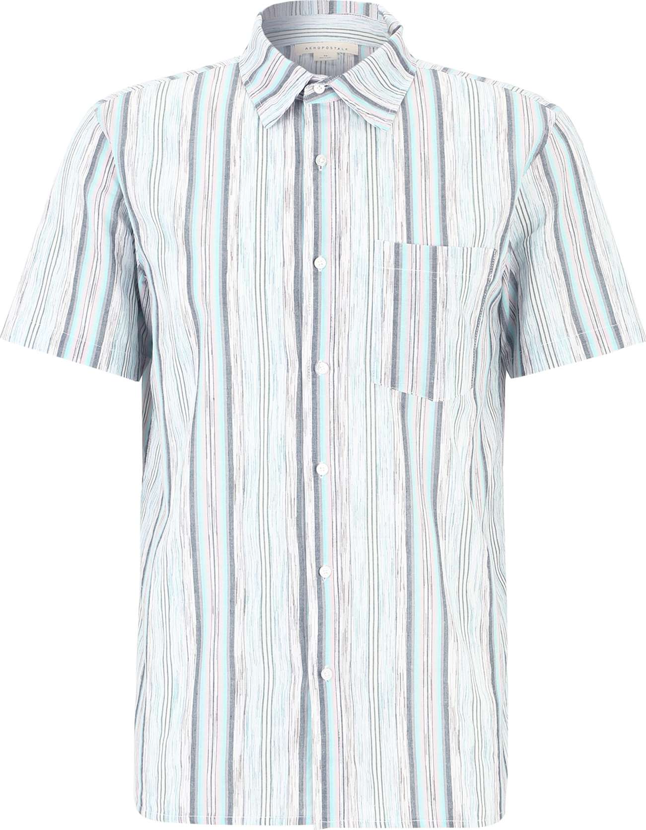 Košile AÉROPOSTALE marine modrá / šedá / pudrová / bílá