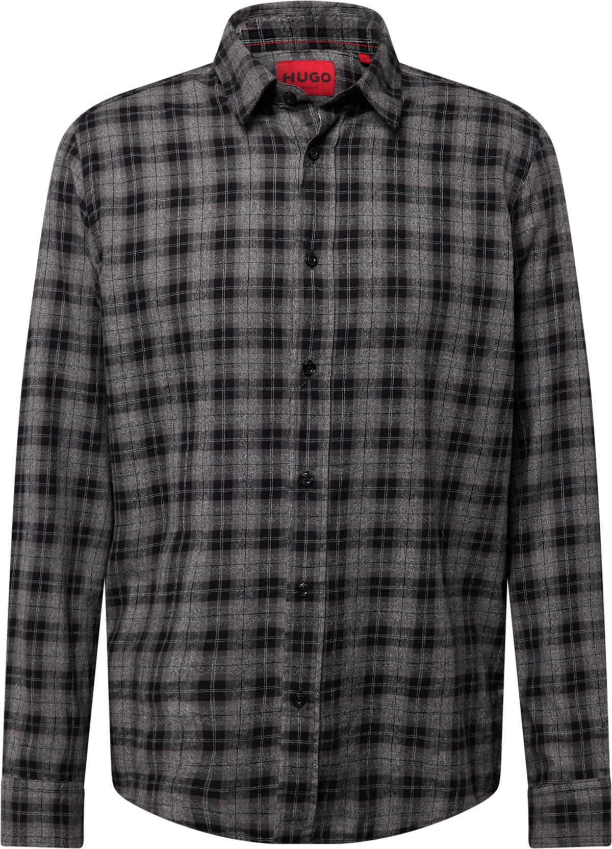Košile 'Emero' HUGO grafitová / světle šedá / černá