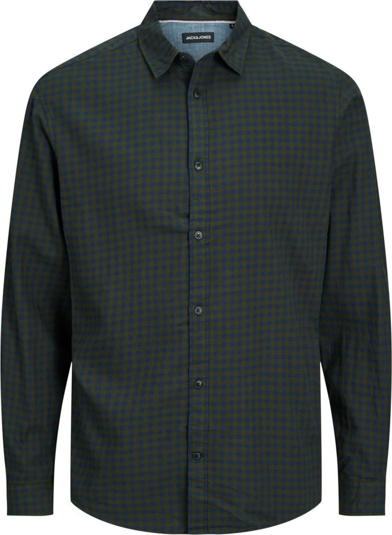 Košile 'Gingham' jack & jones námořnická modř / rákos