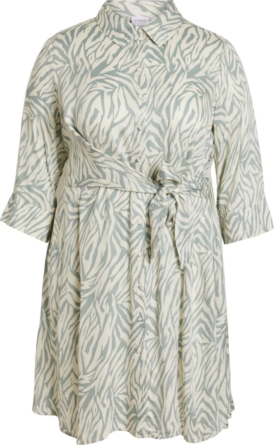 Košilové šaty 'Cobra' EVOKED krémová / mátová