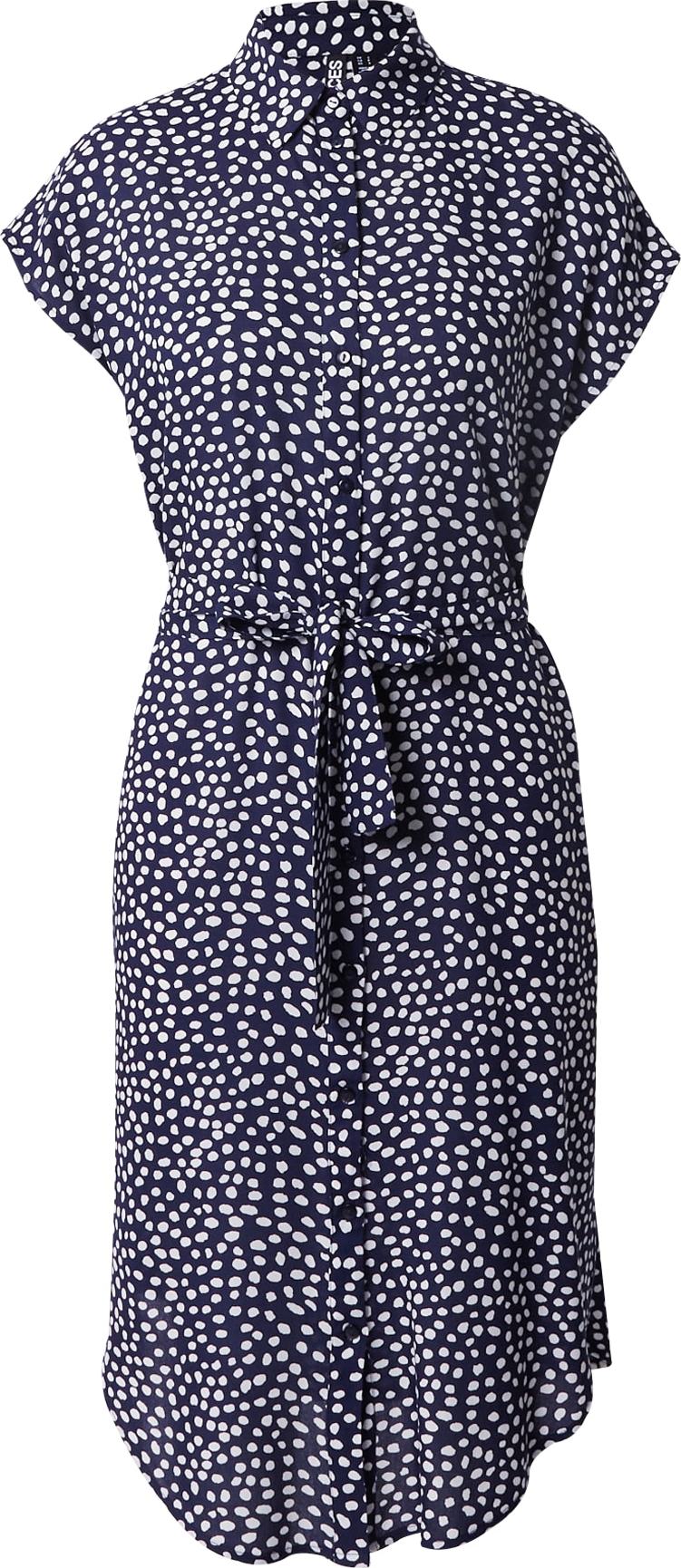 Košilové šaty 'NYA' Pieces marine modrá / bílá