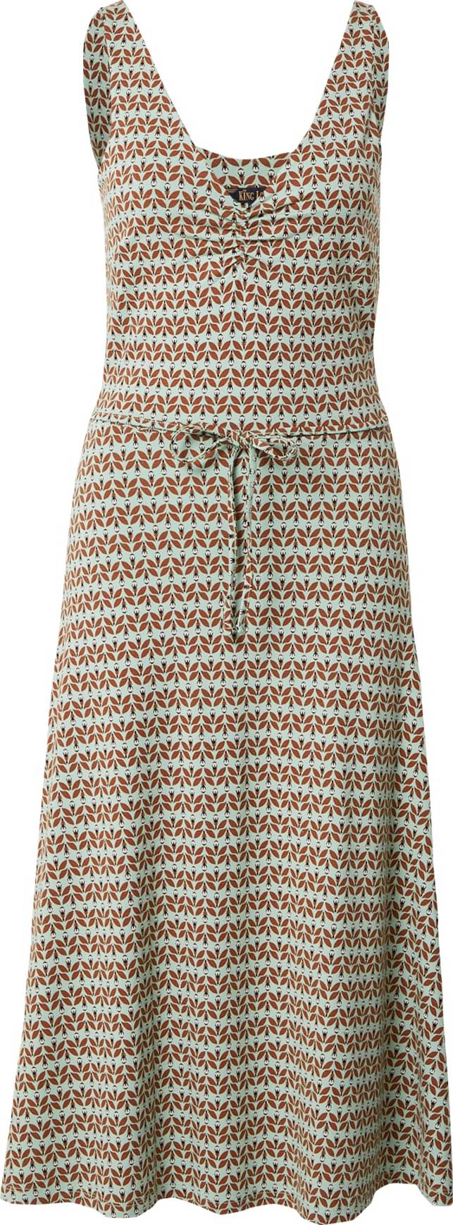 Letní šaty 'Anna' king louie okrová / mátová / bílá