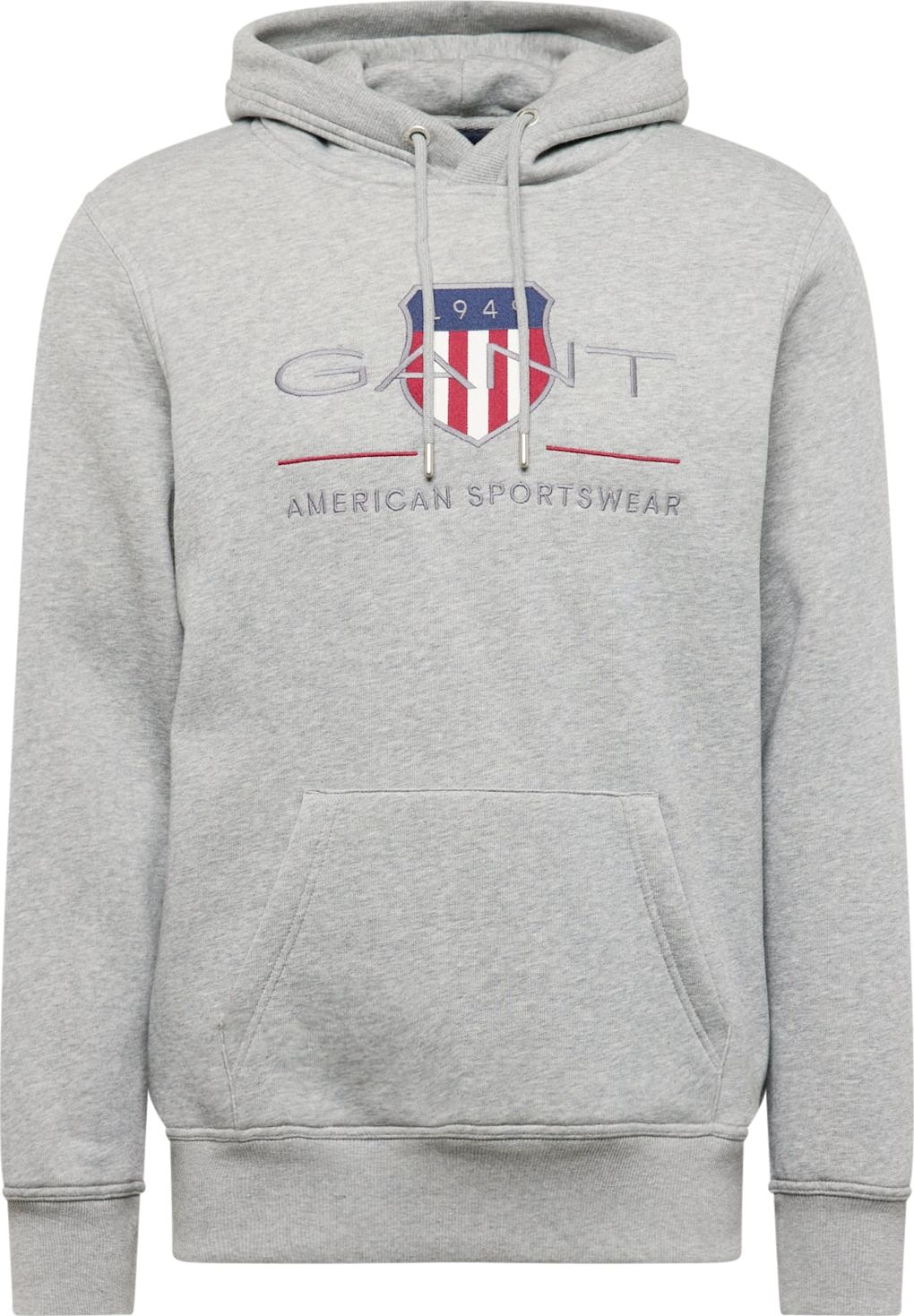 Mikina Gant modrá / šedá / červená / bílá