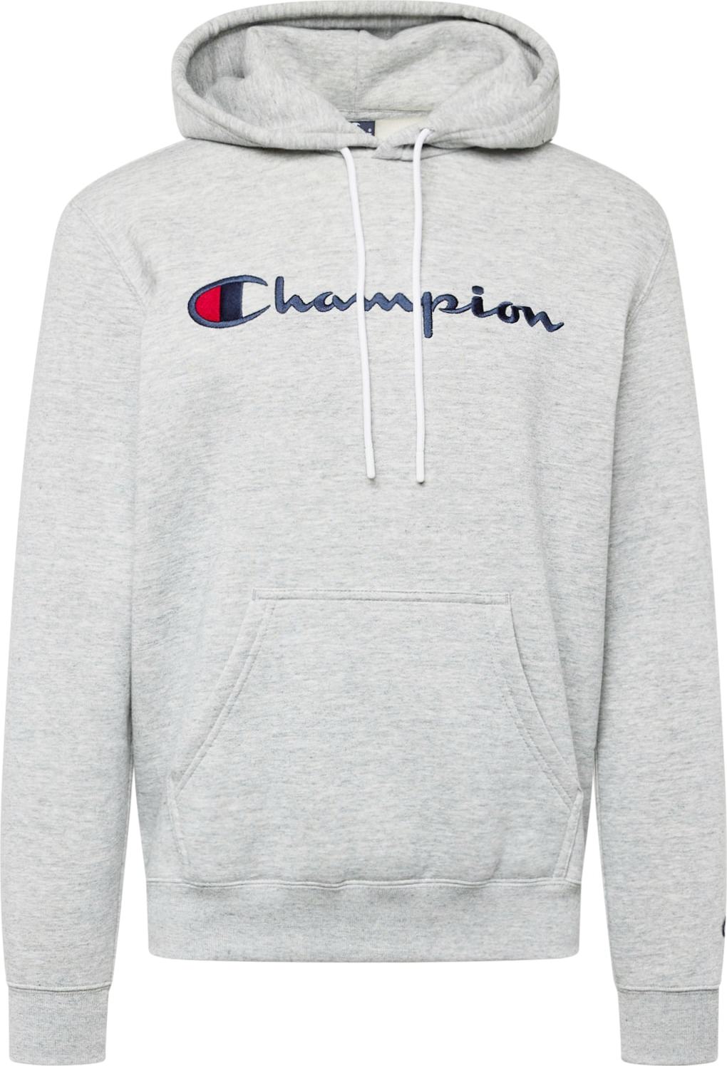 Mikina Champion Authentic Athletic Apparel námořnická modř / šedý melír / červená