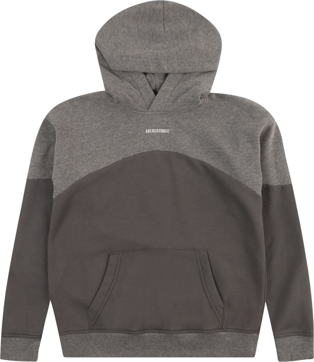 Mikina Abercrombie & Fitch šedá / šedý melír