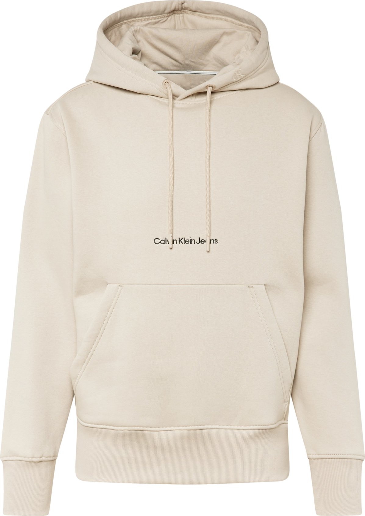 Mikina Calvin Klein Jeans světle béžová / černá