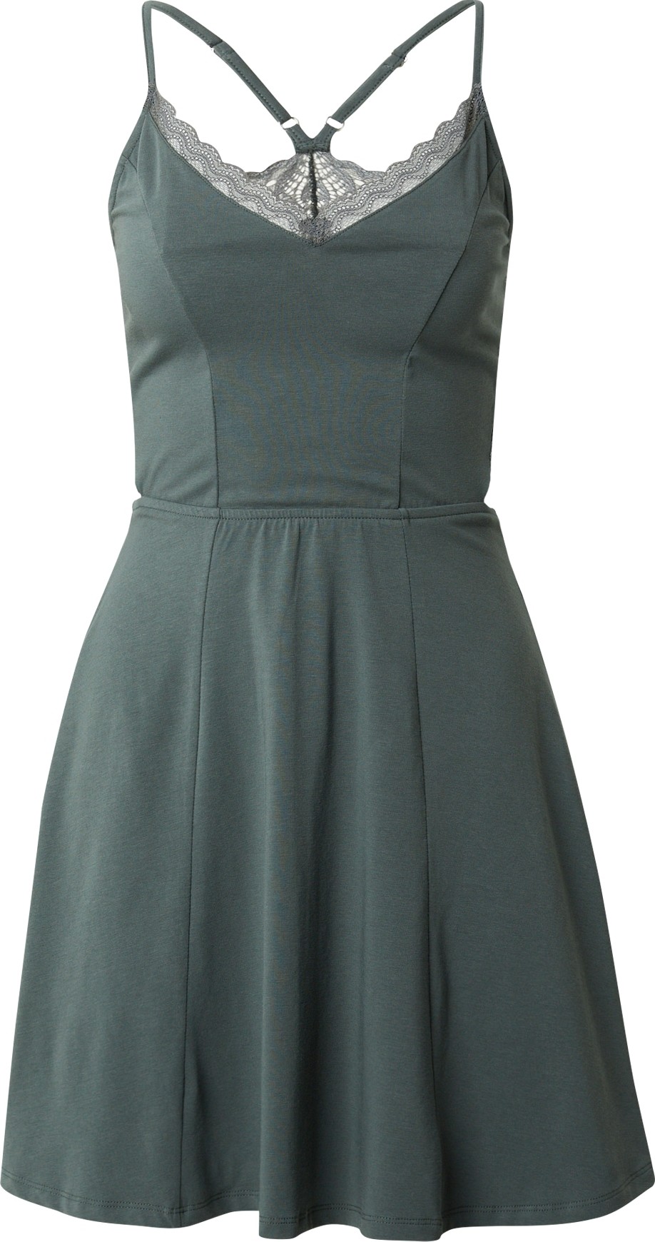 Šaty 'Evelyn' ABOUT YOU šedá / tmavě zelená