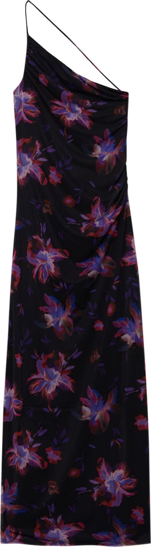 Společenské šaty Pull&Bear marine modrá / indigo / noční modrá / fuchsiová