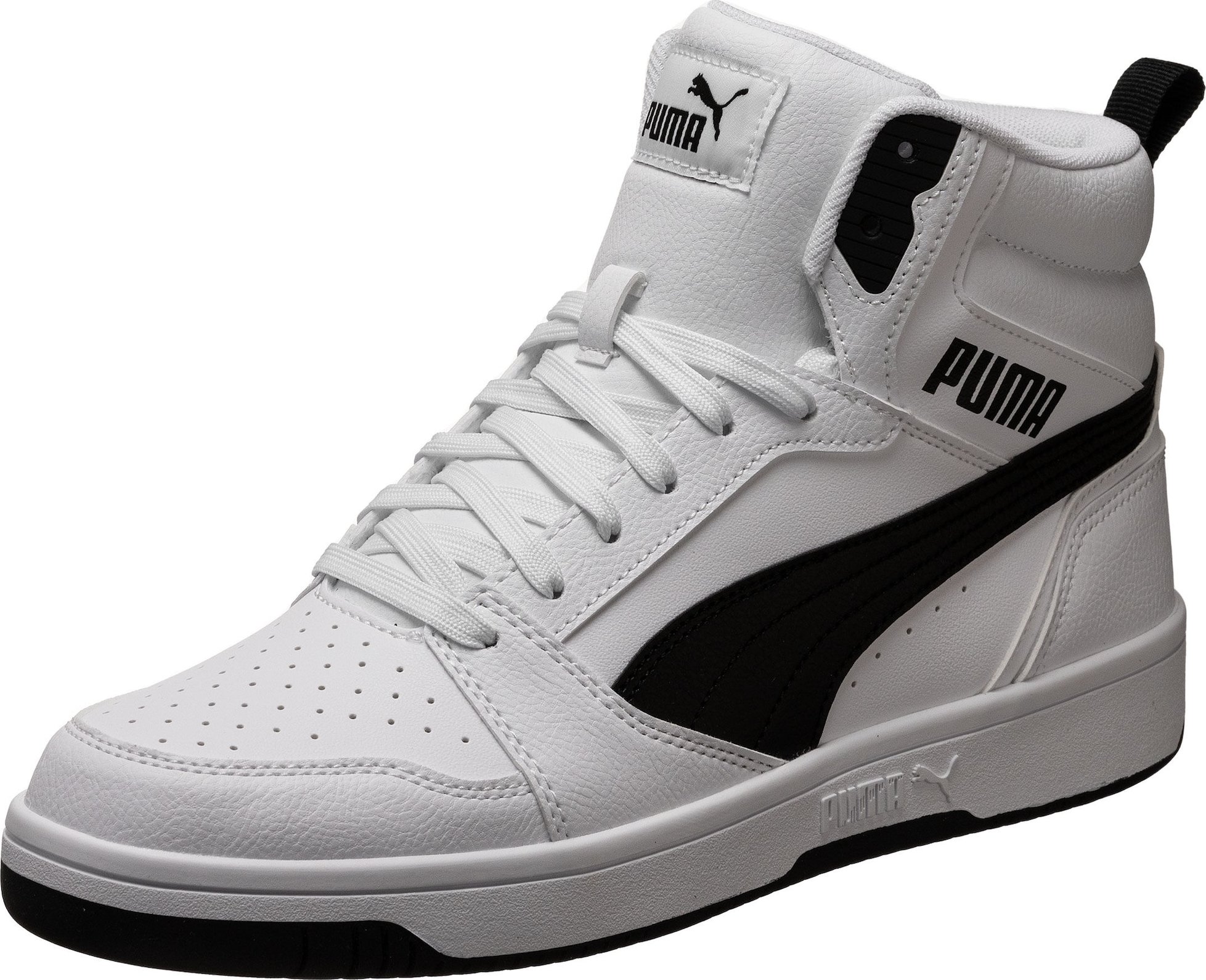 Sportovní boty 'Rebound V6' Puma černá / bílá