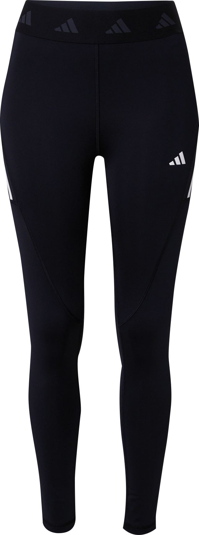 Sportovní kalhoty 'Techfit Hyperglam ' adidas performance černá / bílá