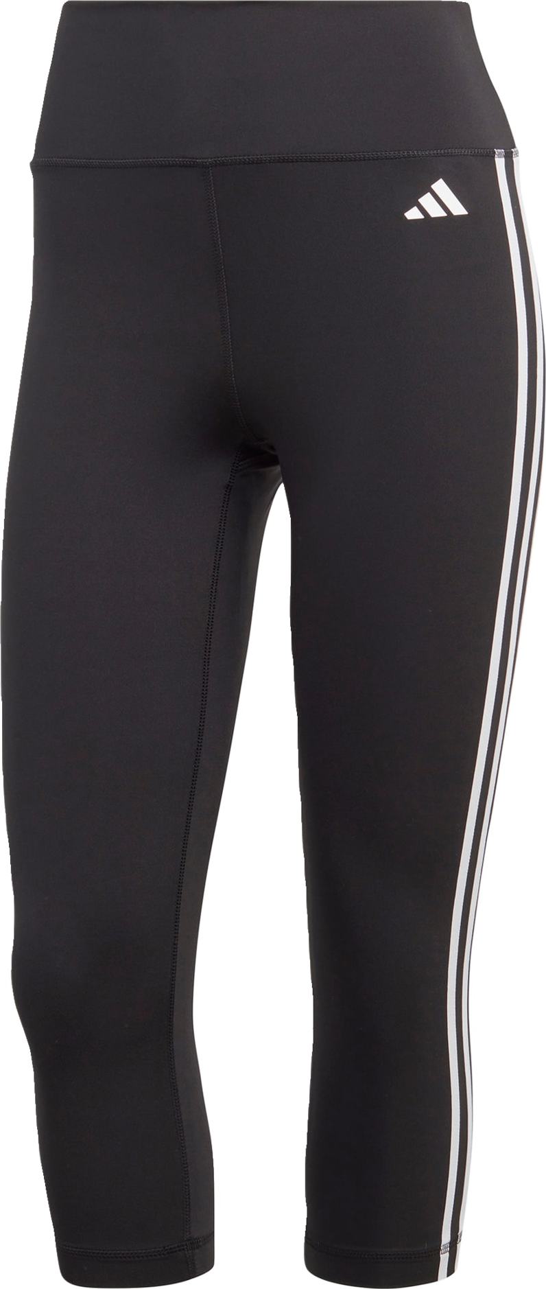 Sportovní kalhoty 'Train Essentials 3-Stripes High-Waisted 3/4' adidas performance černá / bílá