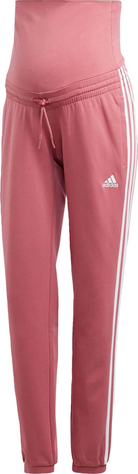 Sportovní kalhoty ADIDAS SPORTSWEAR světle růžová / bílá