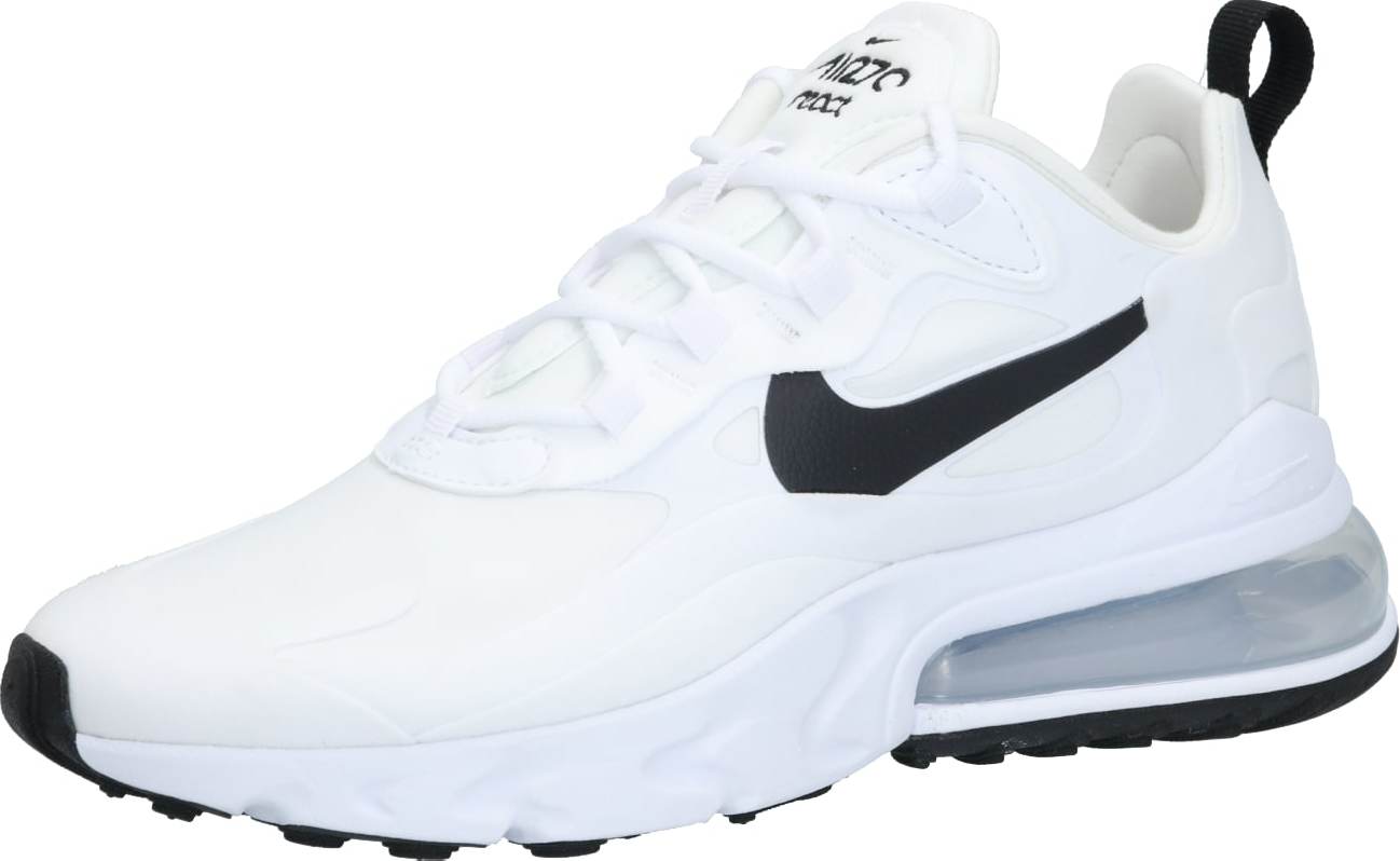 Tenisky 'Air Max 270 React' Nike Sportswear černá / stříbrná / bílá