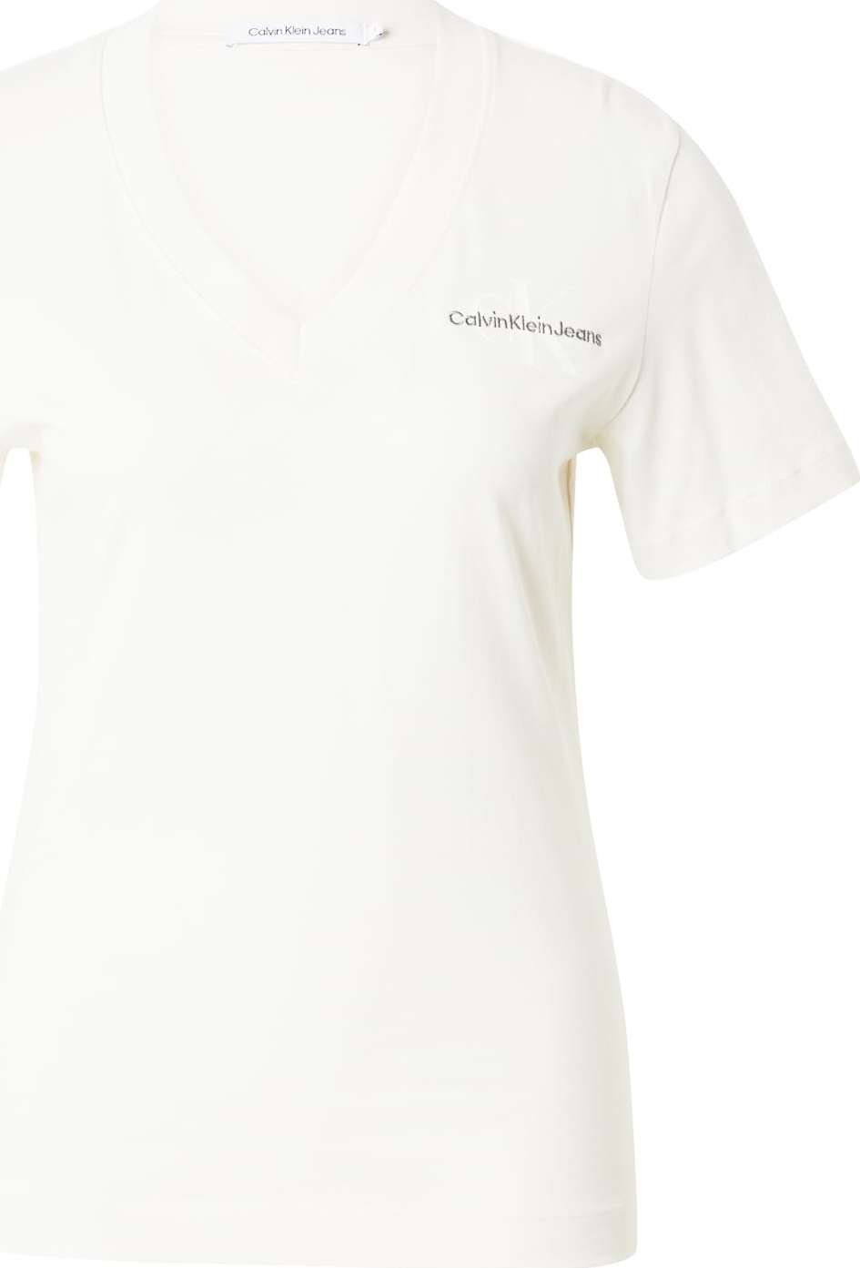 Tričko Calvin Klein Jeans tmavě šedá / bílá