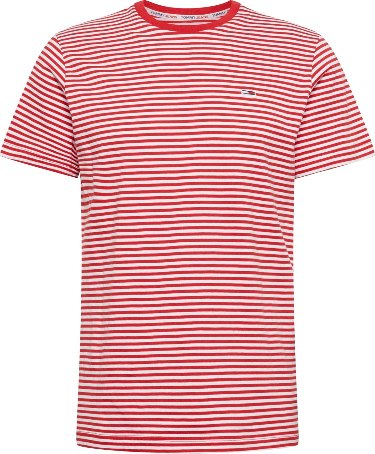 Tričko Tommy Jeans červená / bílá