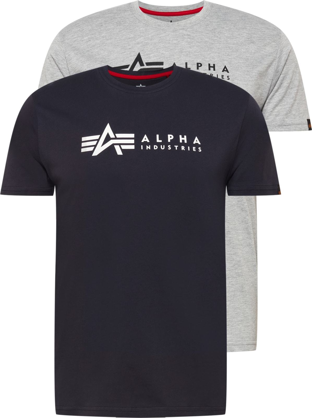 Tričko alpha industries námořnická modř / šedý melír / černá / bílá